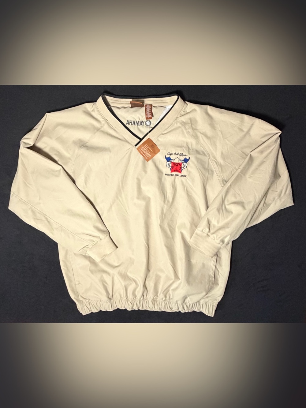 Harriton Jacket Pullover Billfish Challenge Yamaha XL Beige Embroidered